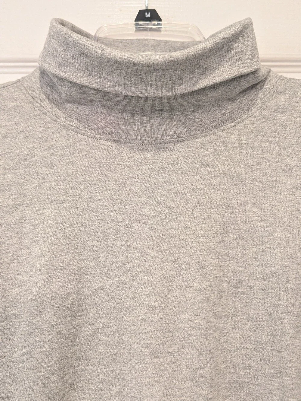 L.L. Bean Men XL Tall Carefree Unshrinkable Mockneck Turtleneck Shirt Gray
